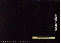 Bang & Olufsen - Beovox_CX-100-Owners-Manual